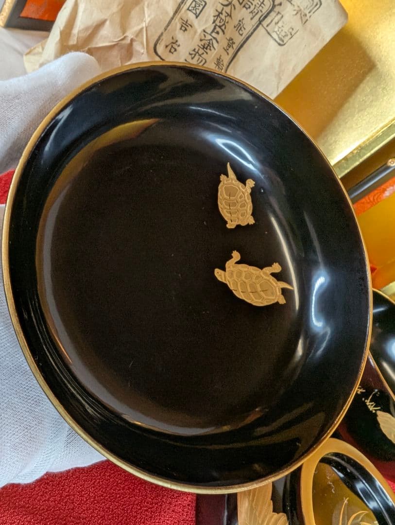 「こちらは専用出品です」明治時代 輪島塗 金蒔絵 椀 2客