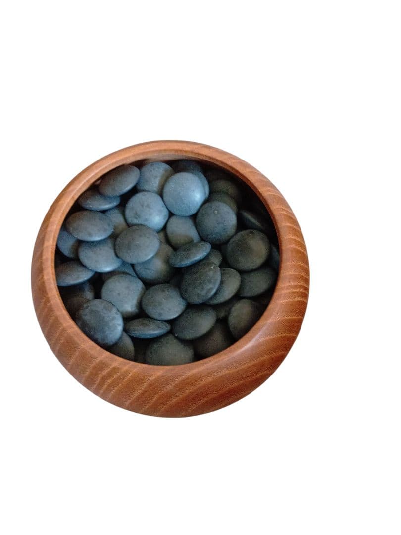 囲碁　鱗屋精製 碁石　本蛤碁石　那智黒碁石　碁笥　一套　共布共箱