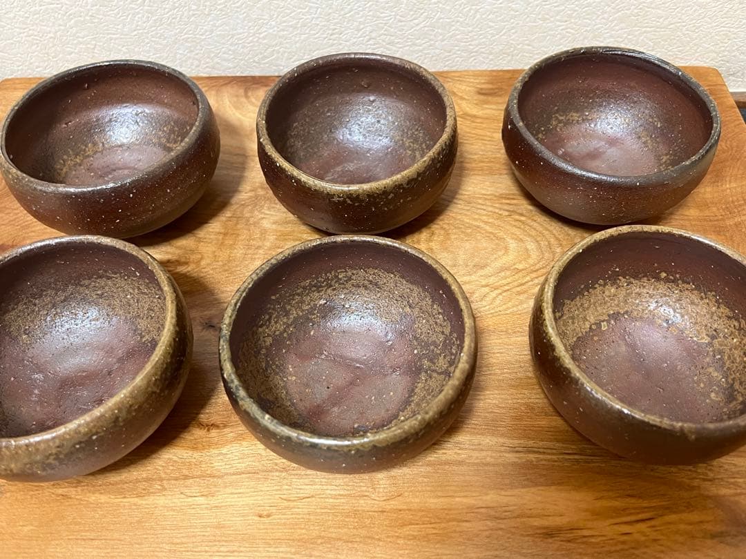 金重晃介　備前小鉢　六客