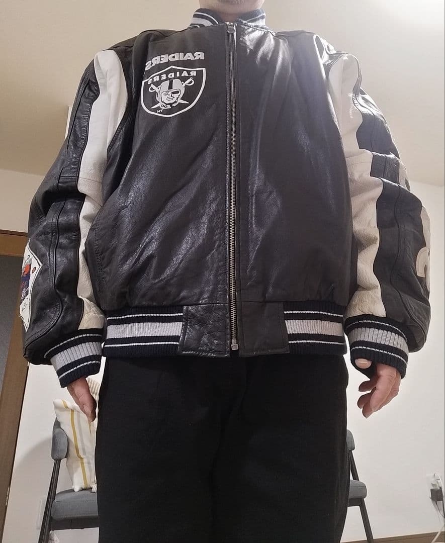 【超希少モデル】カールバンクス　レイダース刺繍　レザージャケットXL
