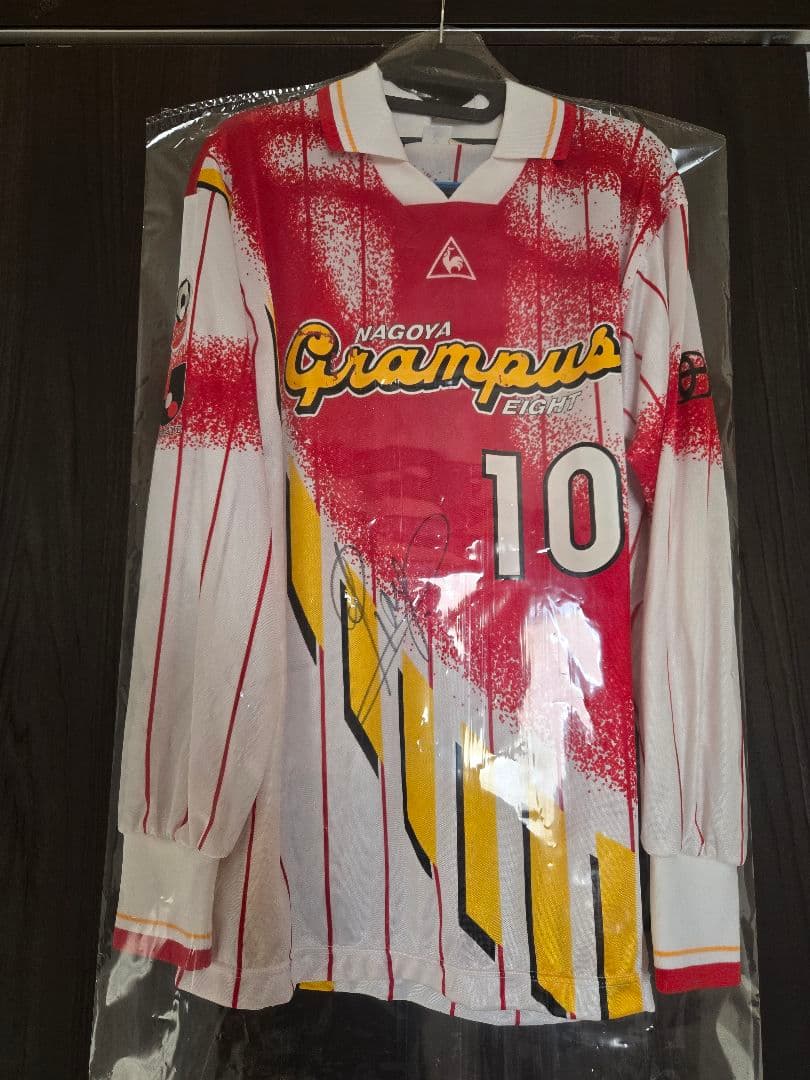 95-96 名古屋グランパス ストイコビッチ直筆サイン入り実使用長袖ユニフォーム
