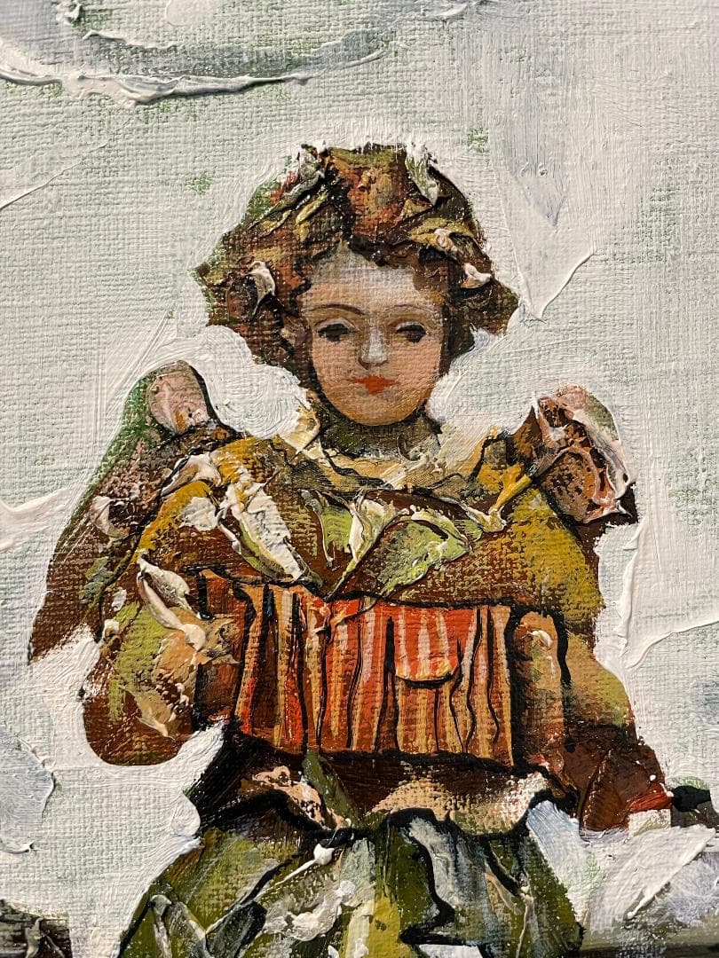 「真作」竹内敏彦『写真機』 静物画　油彩画　額装　サイン有り　F6号