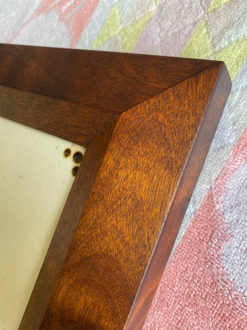 船木研児　スリップウェア　陶板　鳥　額装