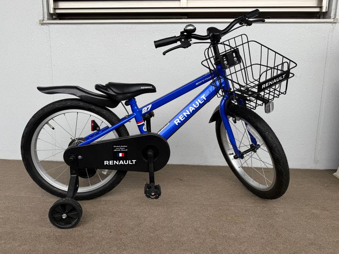 RENAULT 子供用自転車18インチ 青(名古屋市まで取りに来ていただける方)
