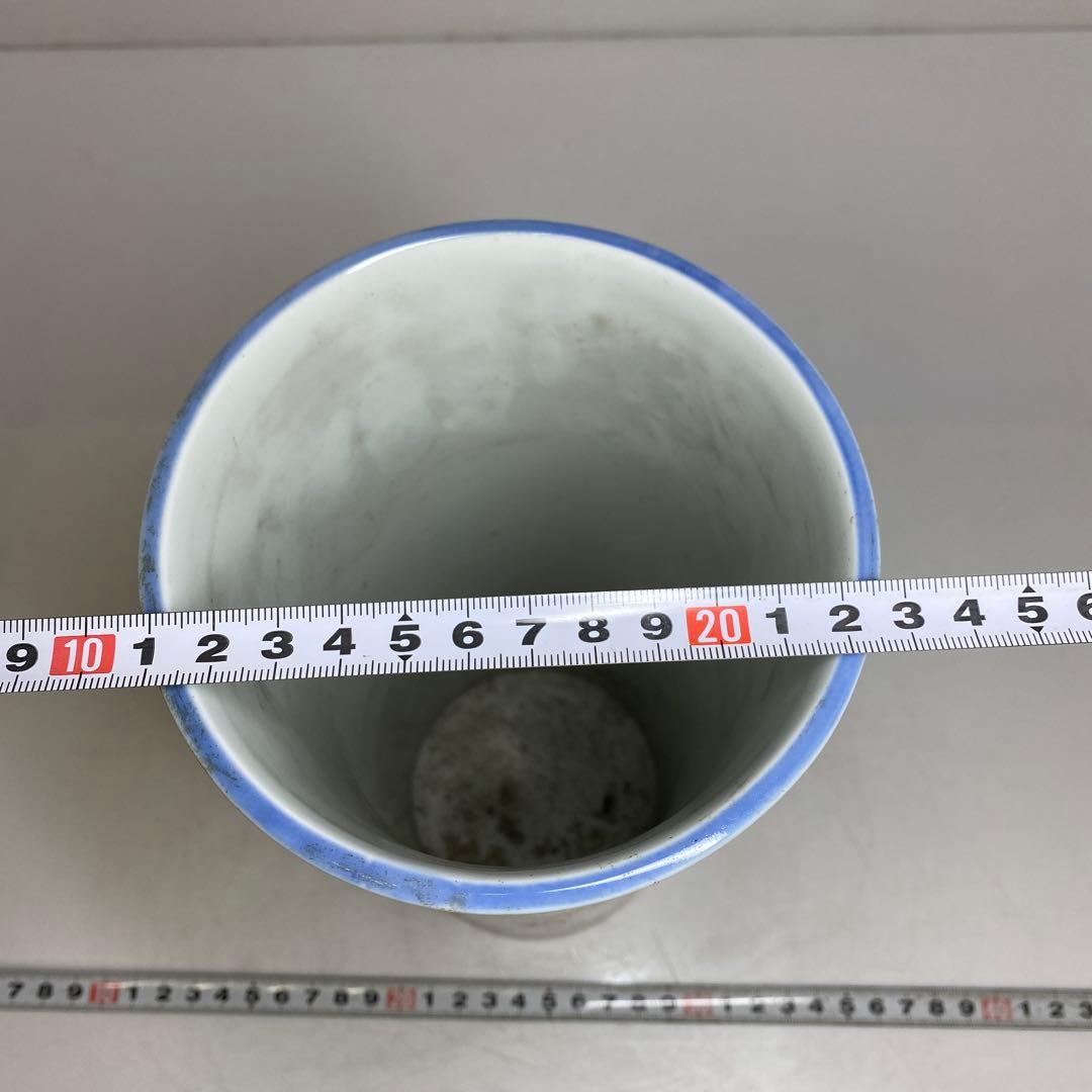 加藤幸兵衛 染付 花瓶 共箱 高さ約24.5cm 東T8-0207①