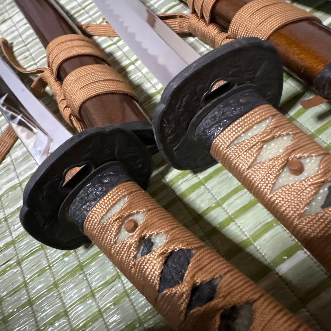 模造刀　模擬刀　武士　侍　伝統工芸　剣　ソード　太刀　小太刀　鞘　鍔　4本セット