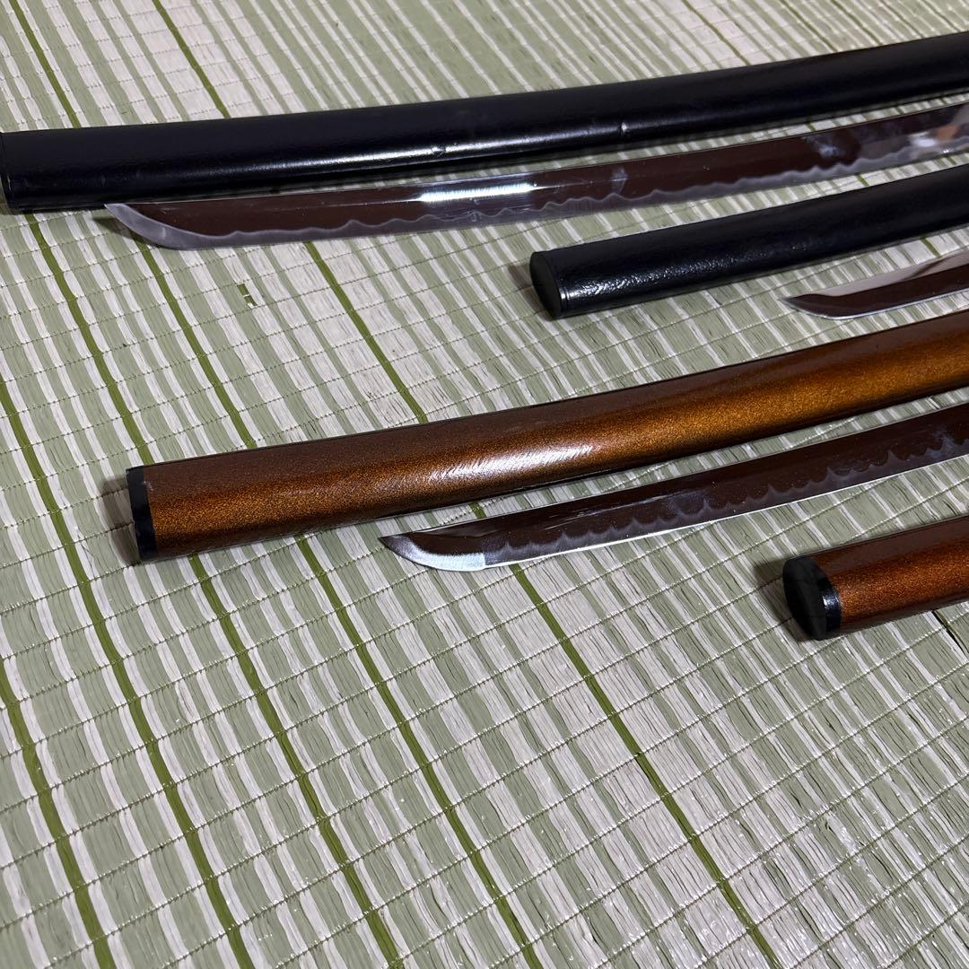 模造刀　模擬刀　武士　侍　伝統工芸　剣　ソード　太刀　小太刀　鞘　鍔　4本セット