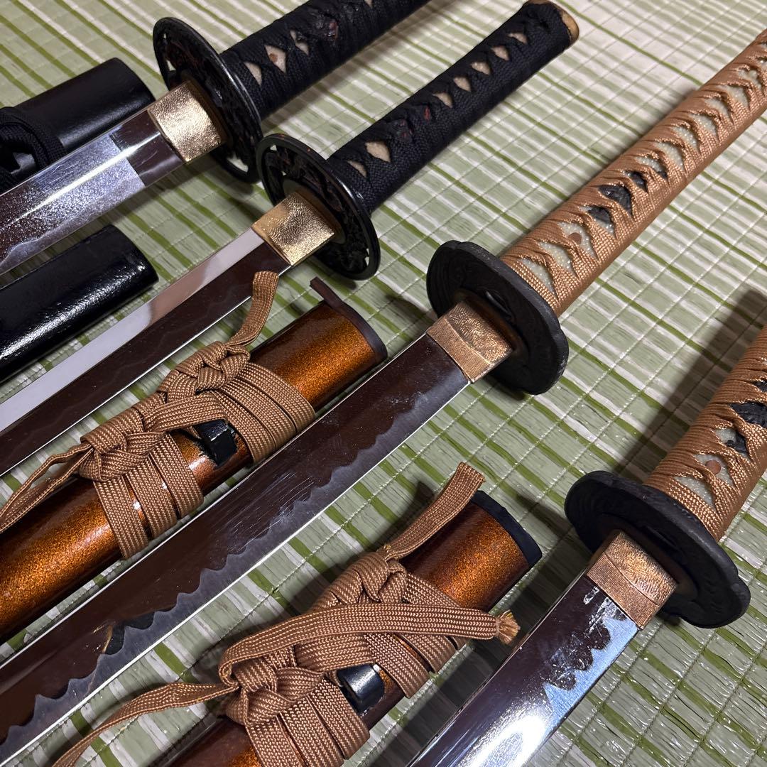 模造刀　模擬刀　武士　侍　伝統工芸　剣　ソード　太刀　小太刀　鞘　鍔　4本セット