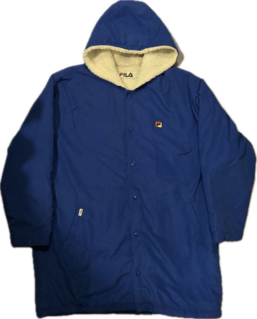 90s fila jacket フィラ ボア スナップ ベンチ コート