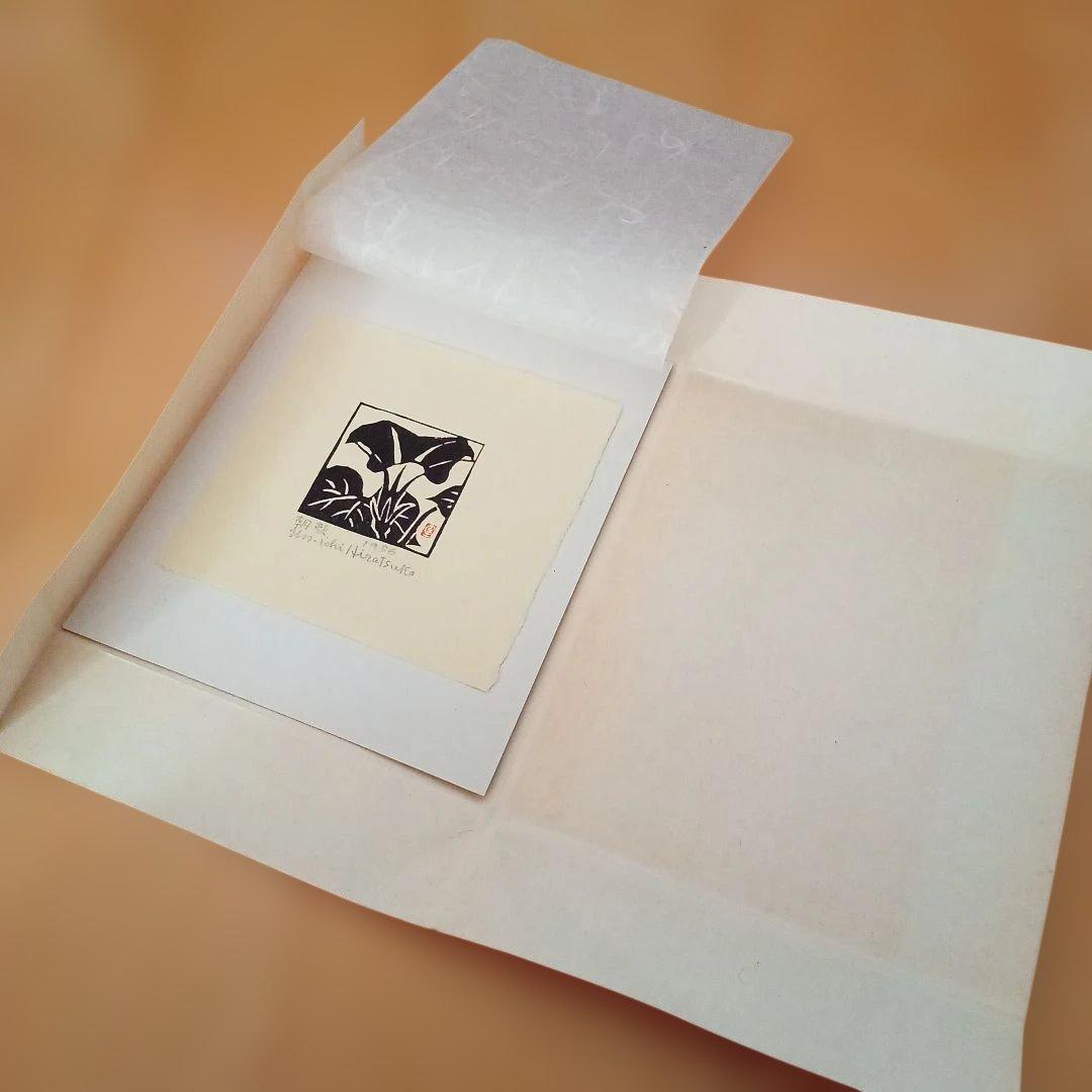 【真作希少 小品】朝顔(額装)　平塚運一 作