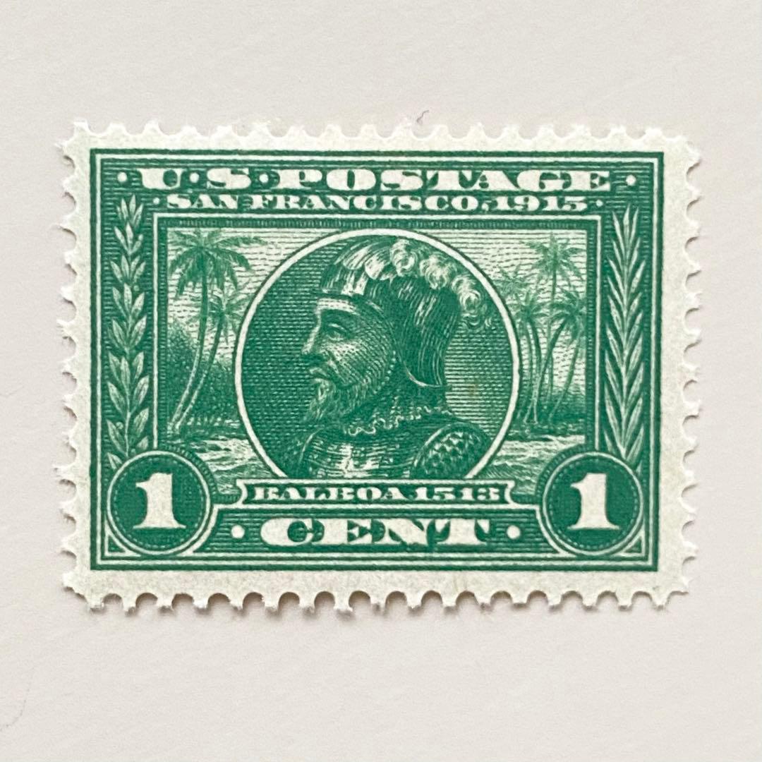 外国切手4枚（アメリカ：1913年、パナマ太平洋博覧会）