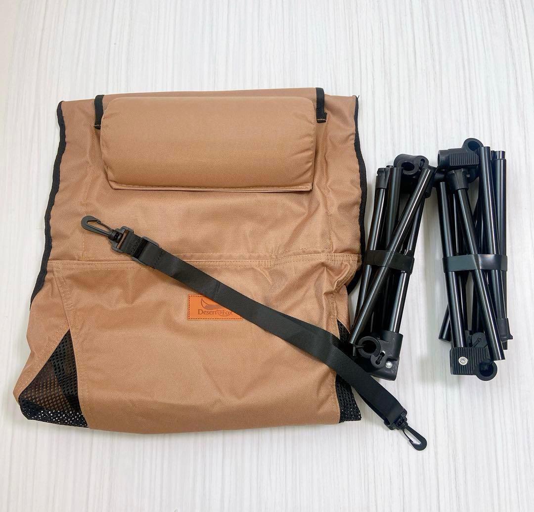 アウトドアチェア 2WAY キャンプ椅子 ローチェア 軽量 枕付き ハイバック