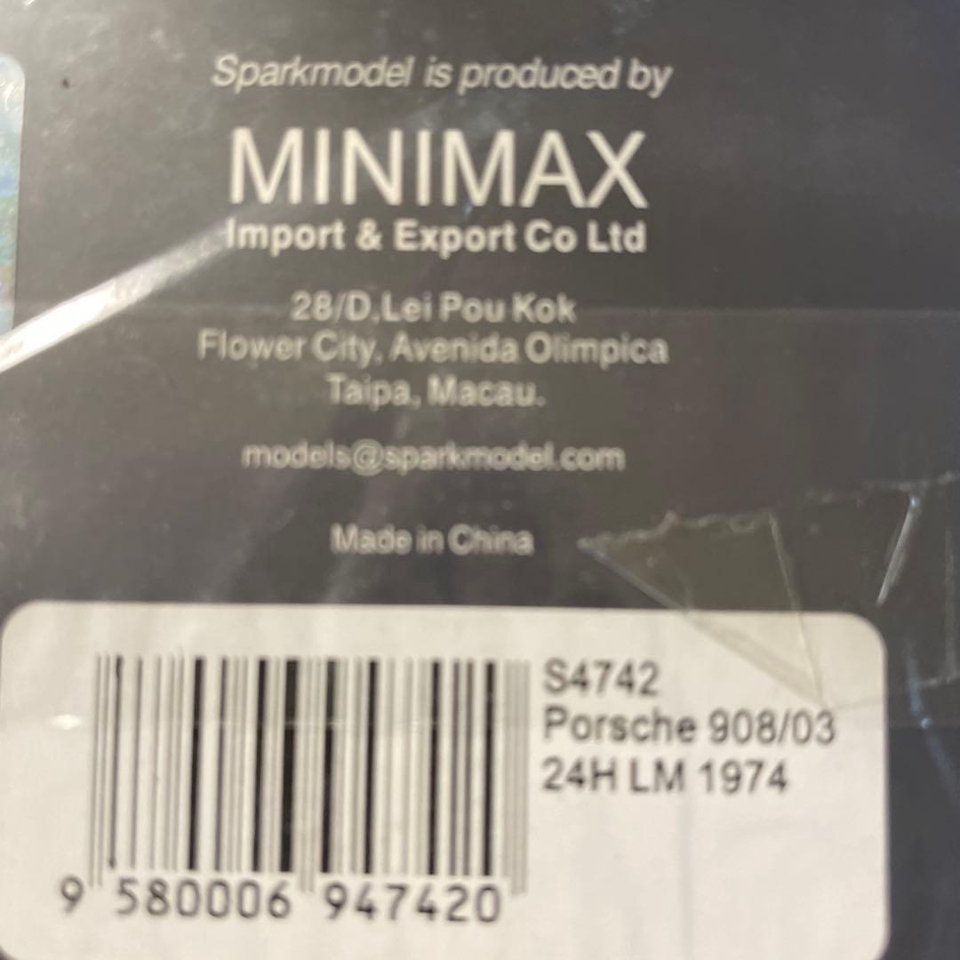 絶版　1/43 スパーク　ポルシェ　908/03 ルマン24時間　1974