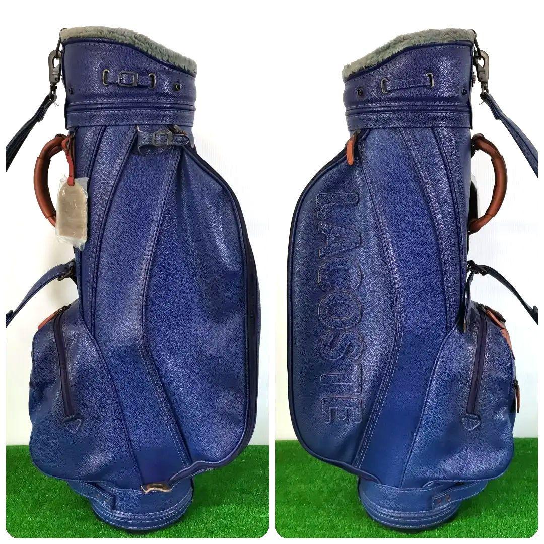 【希少】LACOSTE ラコステ 高級 キャディバッグ ネイビーパープル