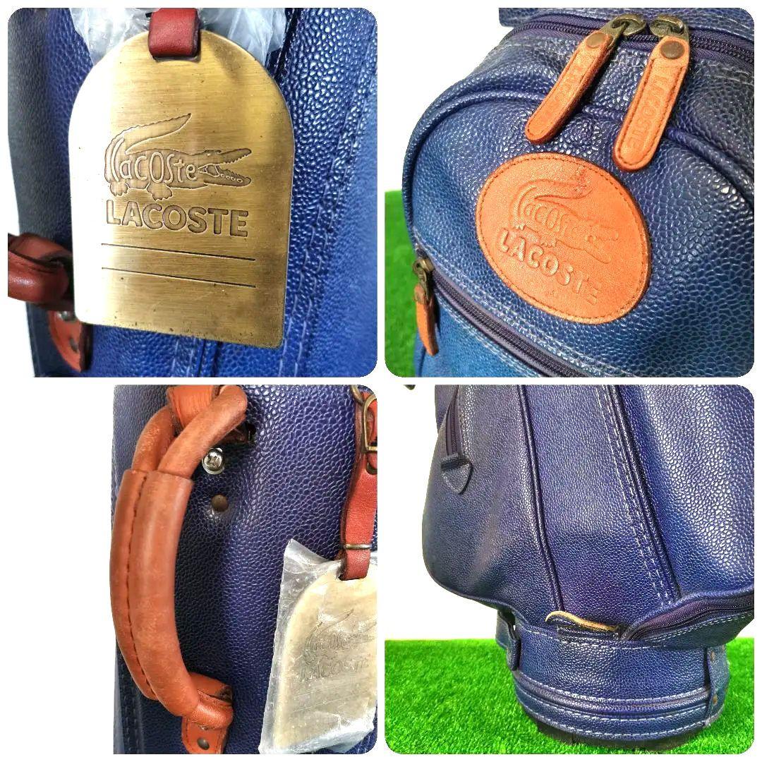【希少】LACOSTE ラコステ 高級 キャディバッグ ネイビーパープル