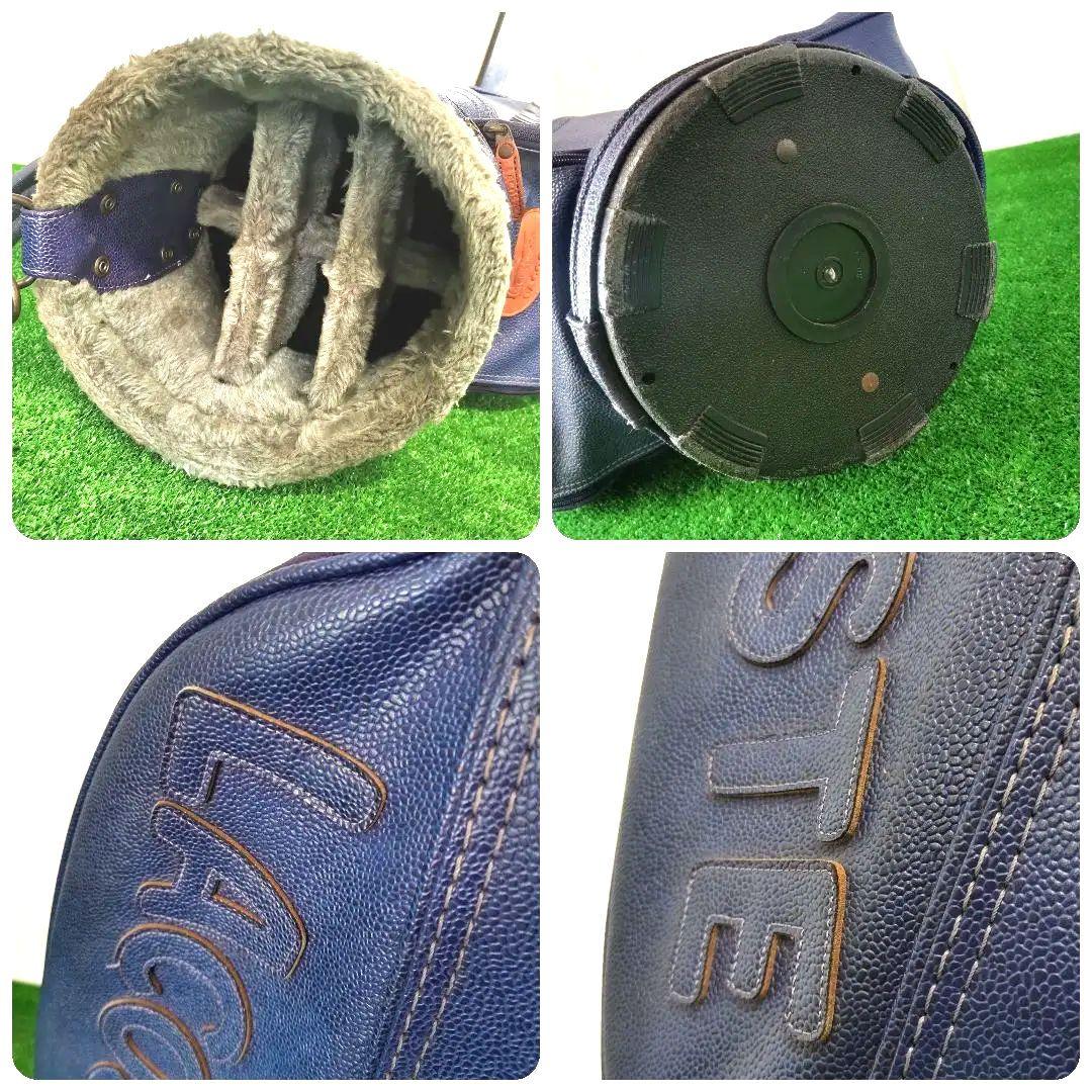 【希少】LACOSTE ラコステ 高級 キャディバッグ ネイビーパープル