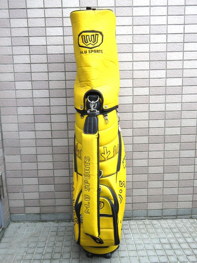 MU SPORTS MUスポーツ キャディバッグ ゴルフバッグ　イエロー