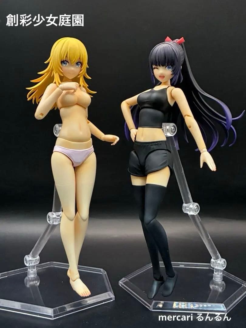 ドレスアップアップボディM＋姫カットポニーテール+ウルフレイヤーカット塗装完成品