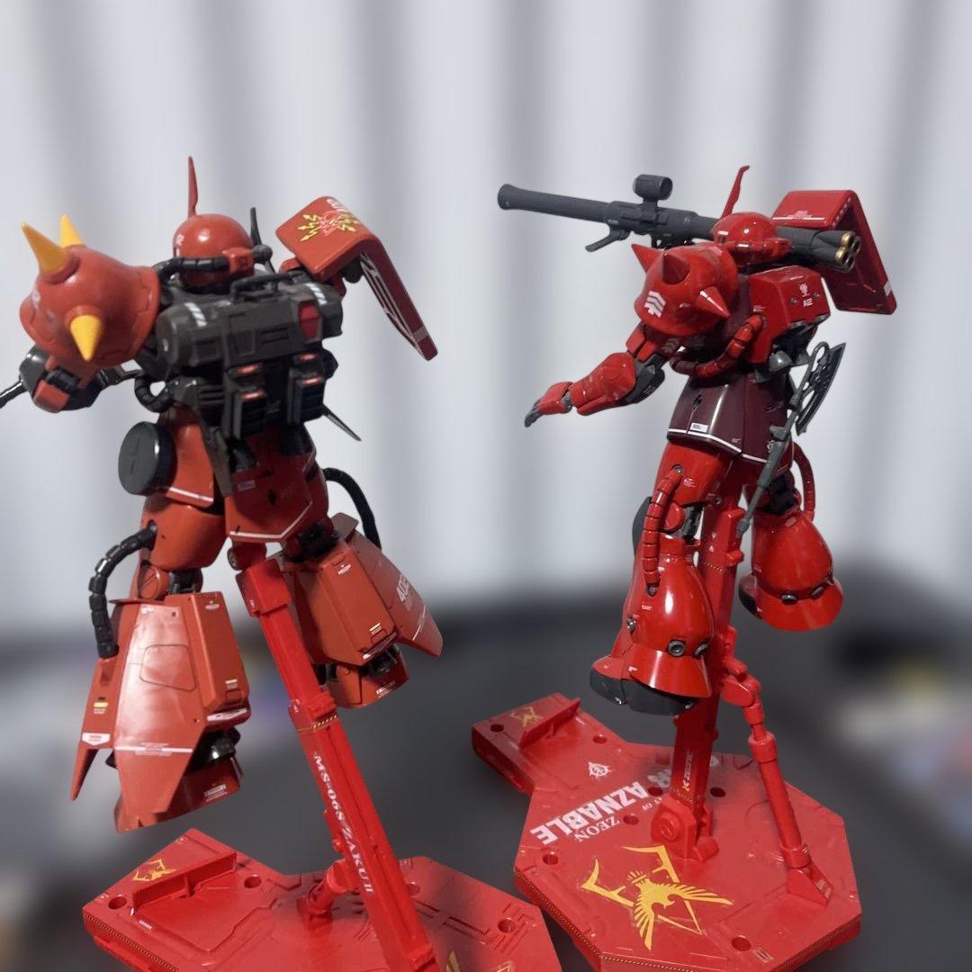 【美】MG1/100シャア専用ザクⅡ MGジョニーライデン専用ザクⅡ２体セット