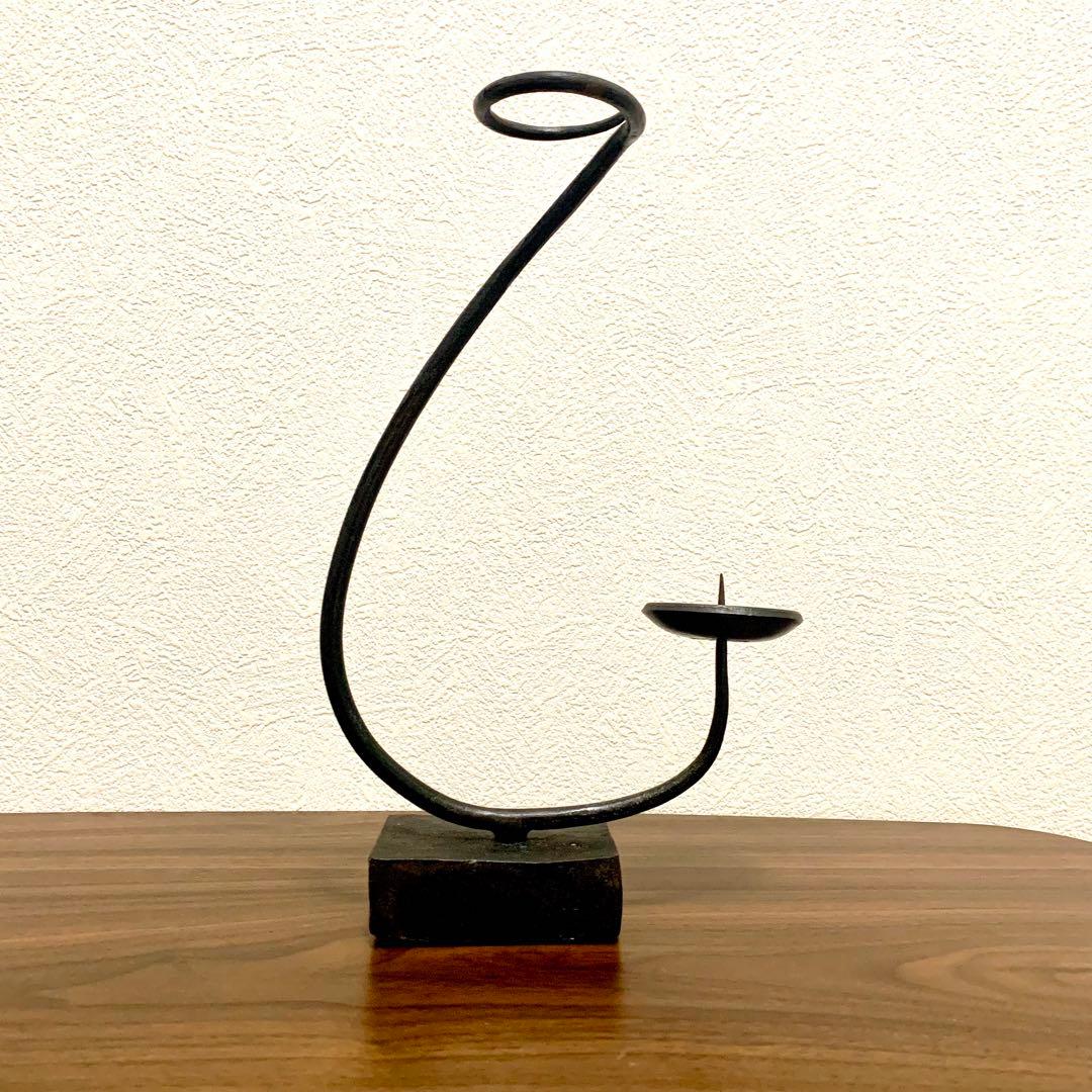 鍛治工房弘光 燭台 花器 キャンドルホルダー 出雲の鉄工芸 鉄 工芸品 古物