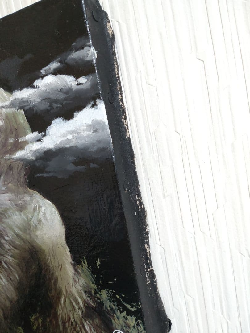 油絵【叫び】シュールレアリスム◆1点物の原画◆作者サイン入り◆F3号キャンバス