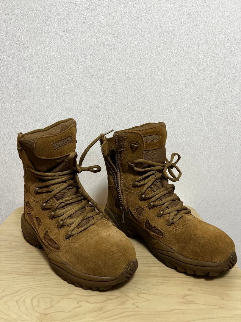 ミリタリーブーツ ブラウン スエード