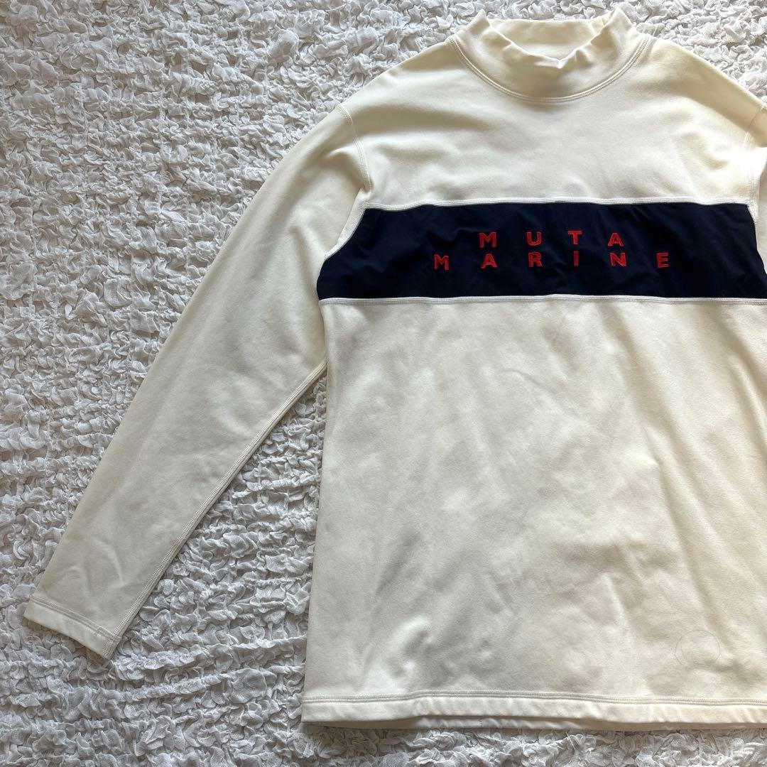 美品 mutaMARINE ムータマリン 裏起毛 モックネック 長袖シャツ 6