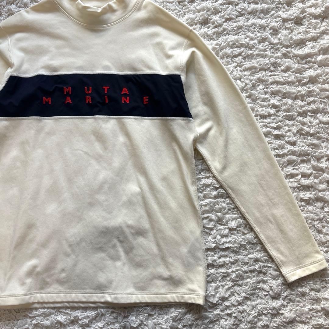 美品 mutaMARINE ムータマリン 裏起毛 モックネック 長袖シャツ 6