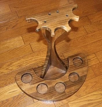 尺八立て（ウォールナット色）5本まで