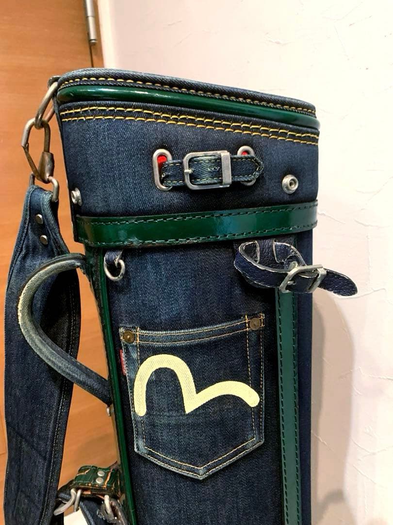 希少　EVISU エヴィス　キャディバッグ　デニム　本革　エビス