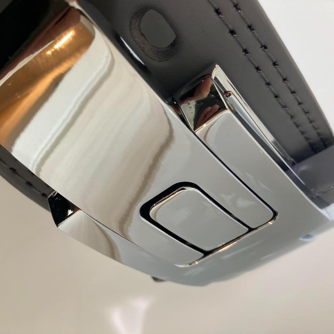 パワーベルト ウェイトリフティング 本革 グレー×艶シルバー レバーアクション