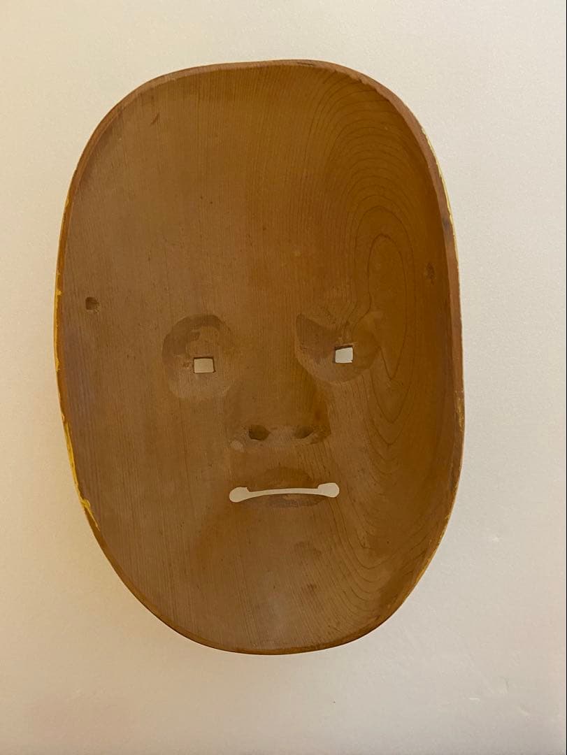 金色の木製能面