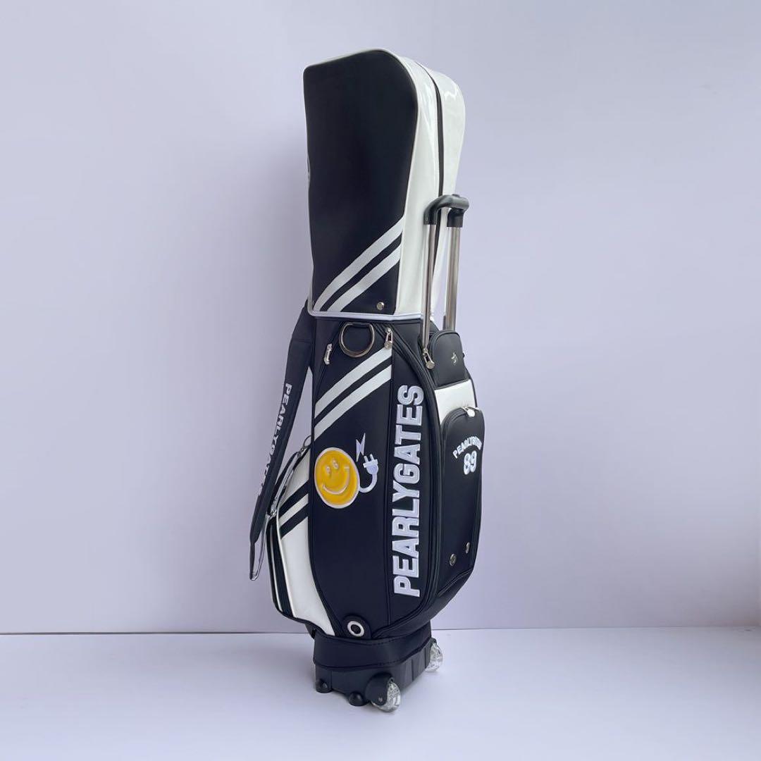 PEARLY GATES キャディバッグ スマイリーフェイス　合成革　キャスター