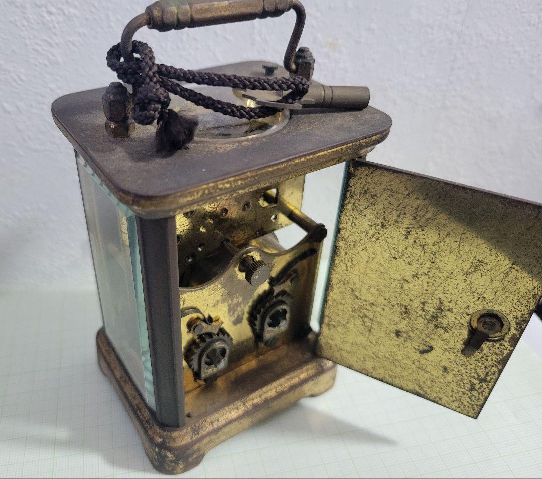 アンティーク時計　キャリッジクロックアメリカ製　　レトロ枕時計