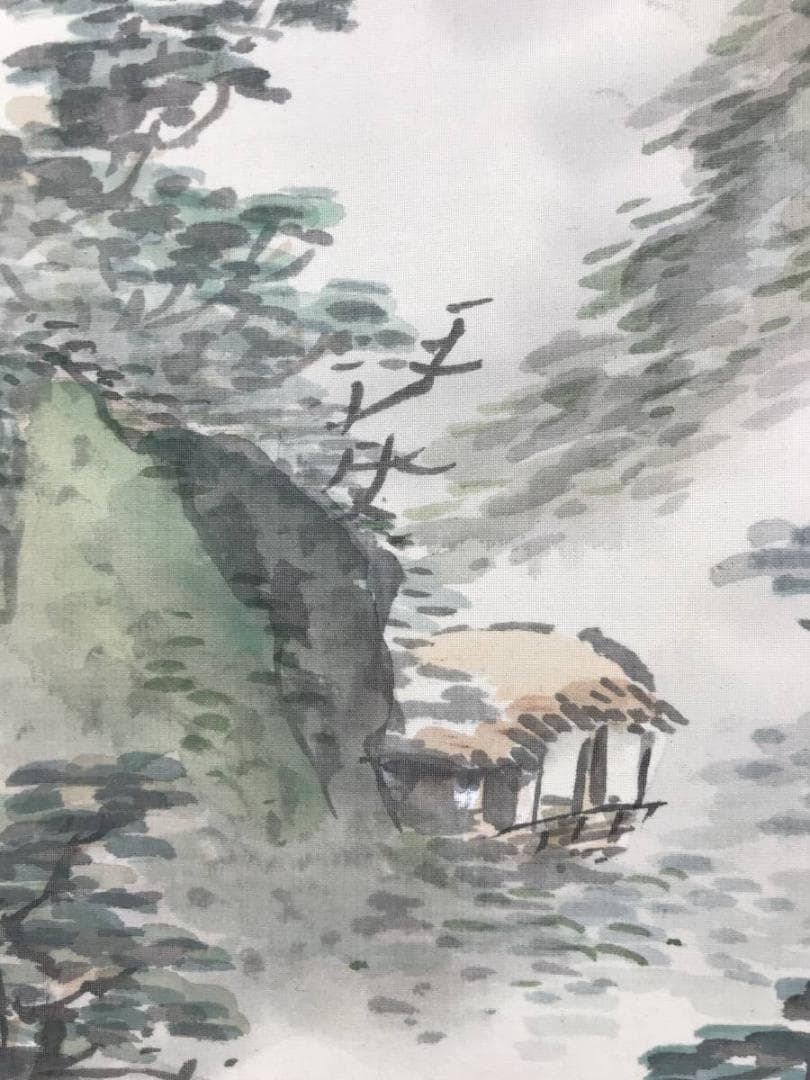 【真作】幕田青坡/山水図/渓山幽境/幕田青雲の長男/掛軸/名家伝来/AD-934