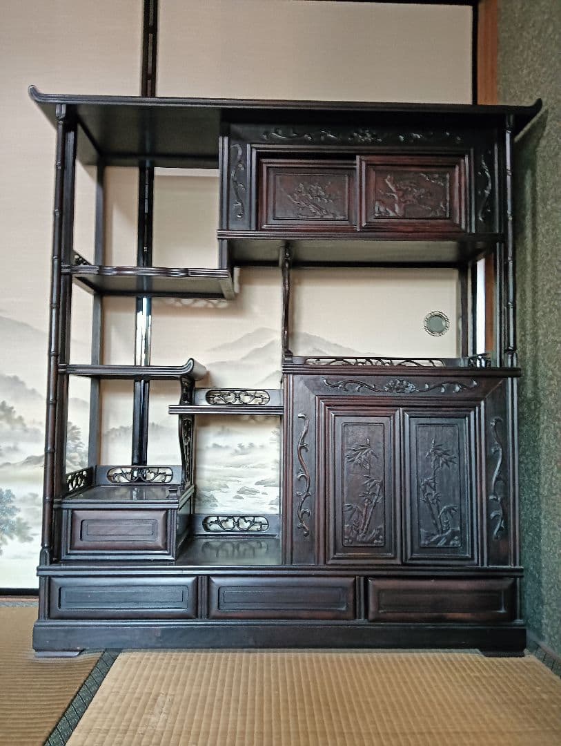 茶棚　茶箪笥　和タンス　アンティーク飾り棚