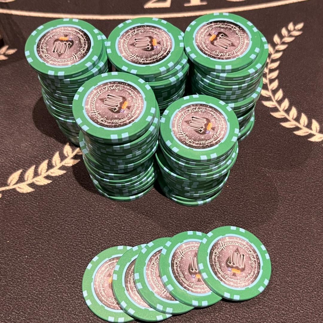 16 MGM社正規品 カジノチップ 100枚 100$ ポーカーチップ  H26