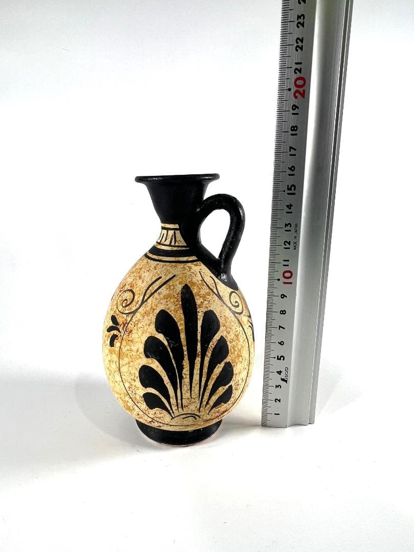 【送料無料・蔵出し】古代ギリシャ　花瓶　黒絵式陶器　ギリシャ陶器