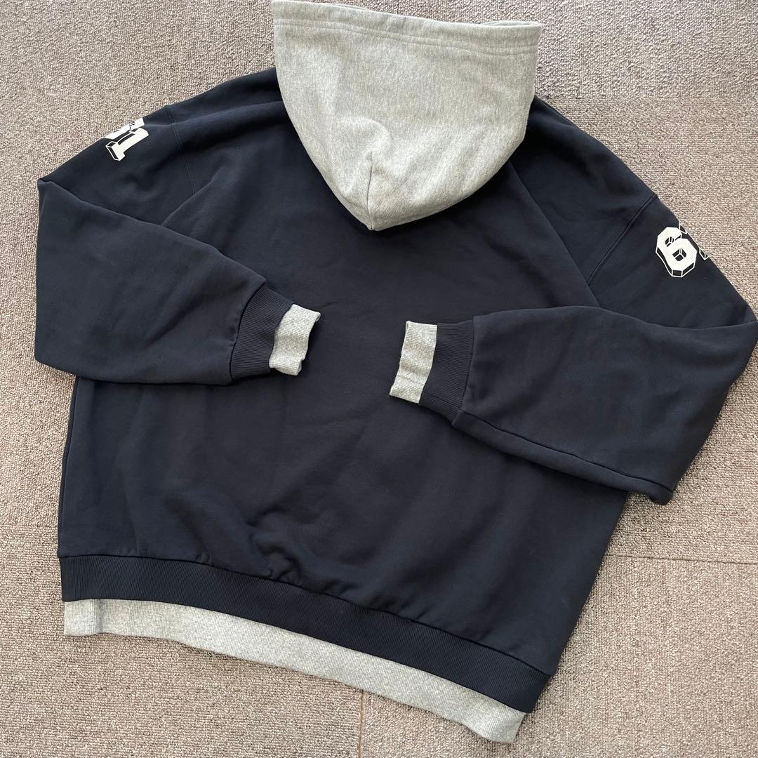 超美品　ラフアンドスウェル　パーカー　フーディ　プルオーバー　ネイビー　Lサイズ