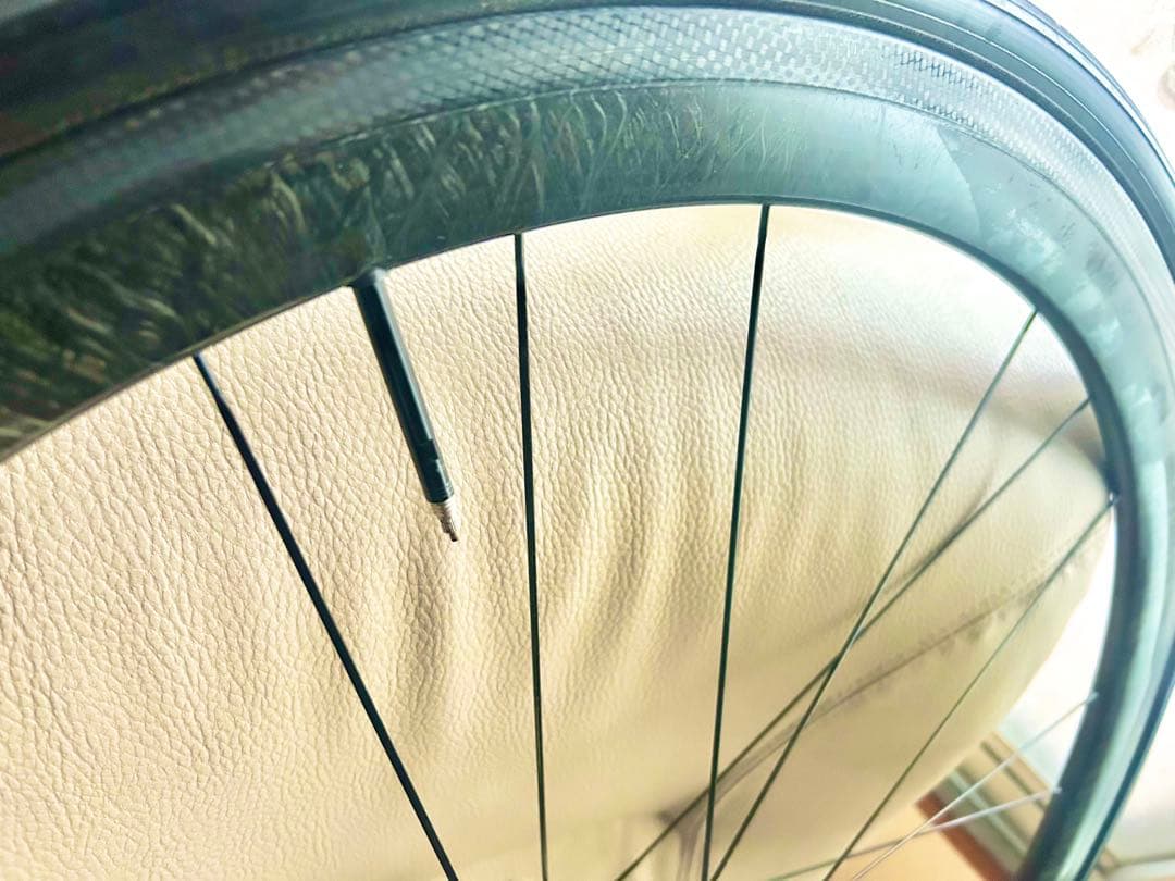 ◆TNIハブ仕様Carbonカーボンホイール後輪＆チューブラータイヤ付き◆