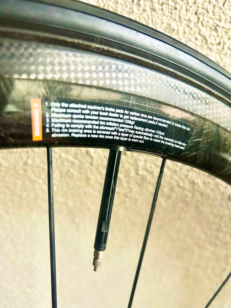 ◆TNIハブ仕様Carbonカーボンホイール後輪＆チューブラータイヤ付き◆