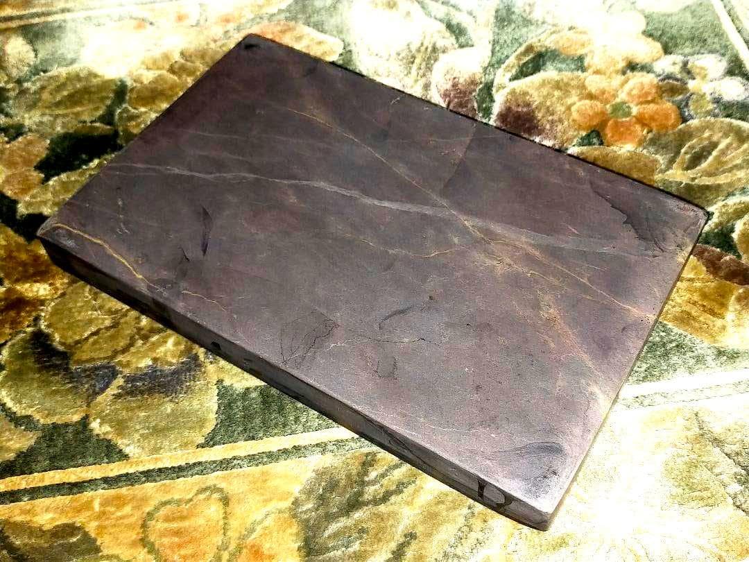 ♥中国　端渓　硯　3.6ｋｇ　端渓硯　老坑　水巌　火捺