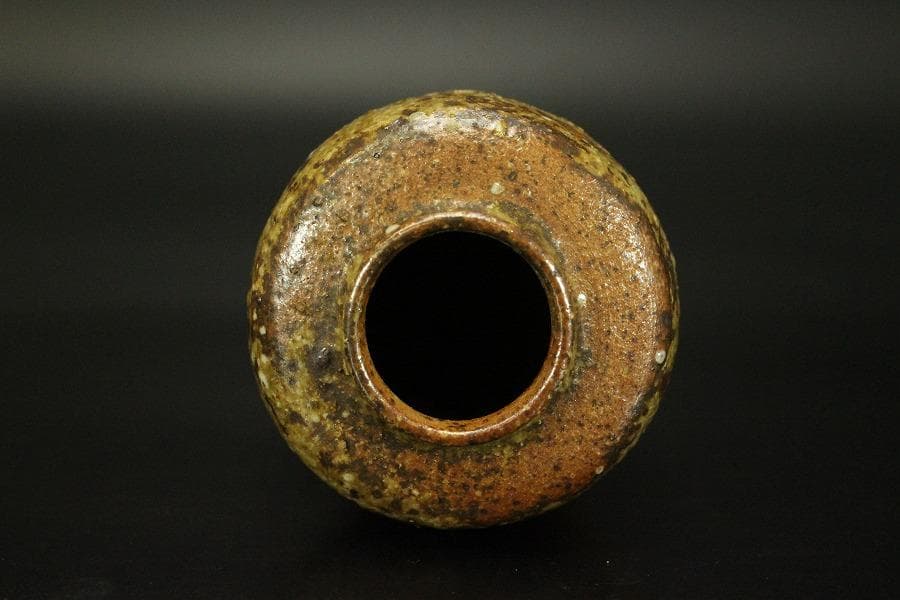 茶道具 古信楽 茶入 大津ふくさ 付 時代箱(RC937)