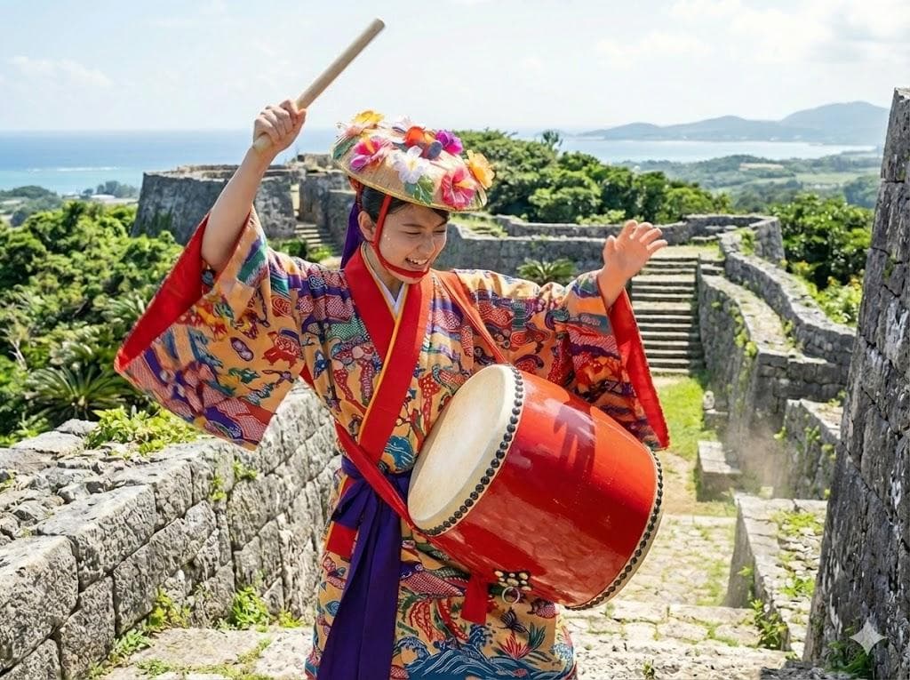 新品未使用(送料無料)28.980円　Nエイサー大太鼓39cm撥付き　跳跳ね♪