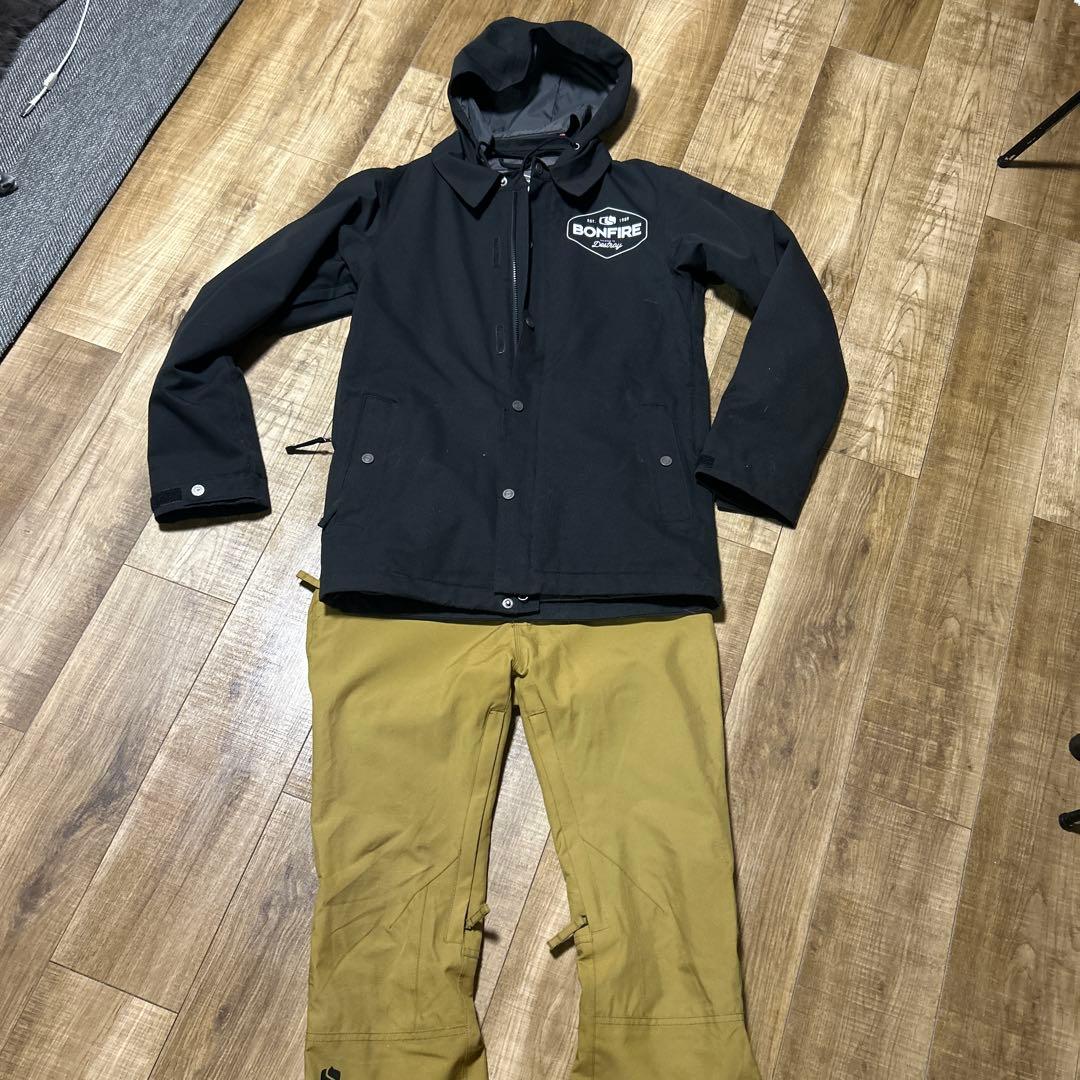 BONFIRE スキー、スノーボードウェア ブラック カーキ