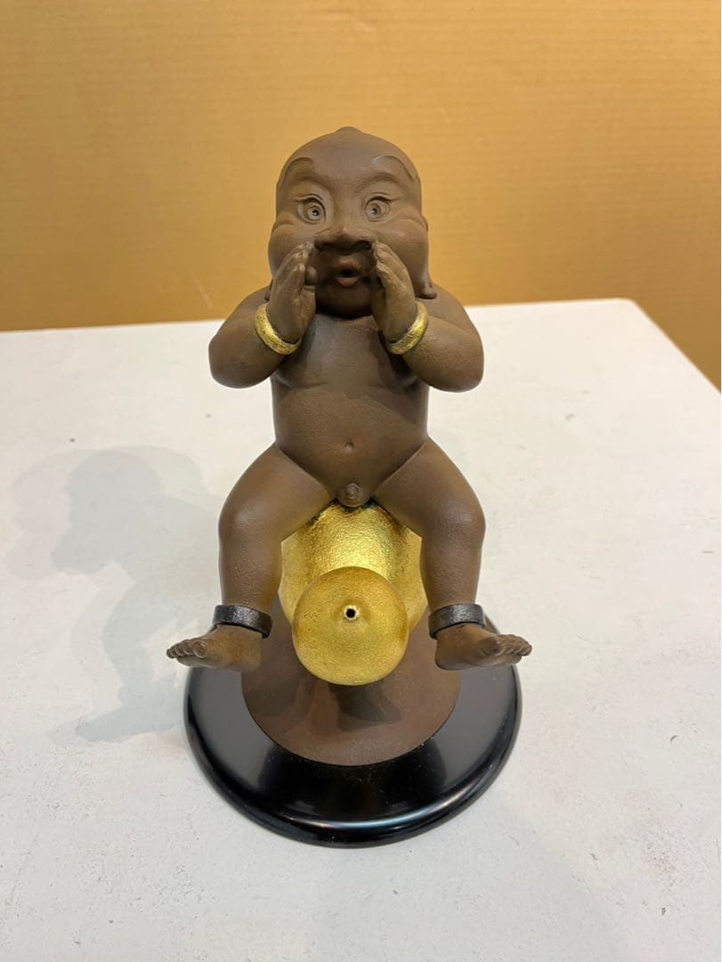 薮内佐斗司 「追風　福兵衛」限定88部　ブロンズ 共箱