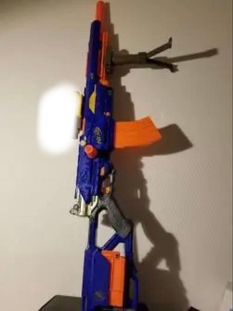 ナーフ　ロングストライク　バイポッド　バナナマガジン