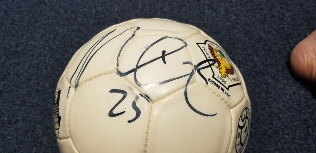 森本　貴幸　直筆サインボール、日本代表、東京ヴェルディ