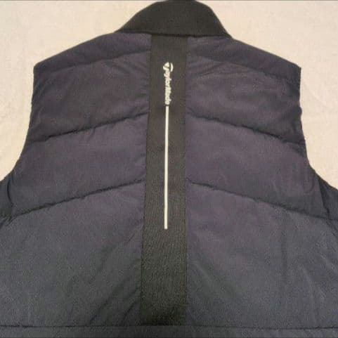 テーラーメイド 中綿ベスト XL 秋冬 防寒 ブラック×ネイビー Oサイズ