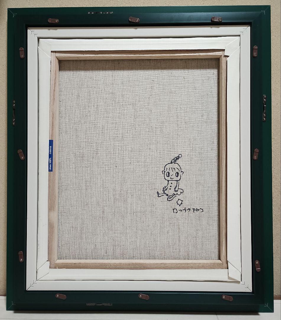 ［F8号］ロッカクアヤコ　肉筆保証/手描き作品/表裏サイン有/油彩/アクリル